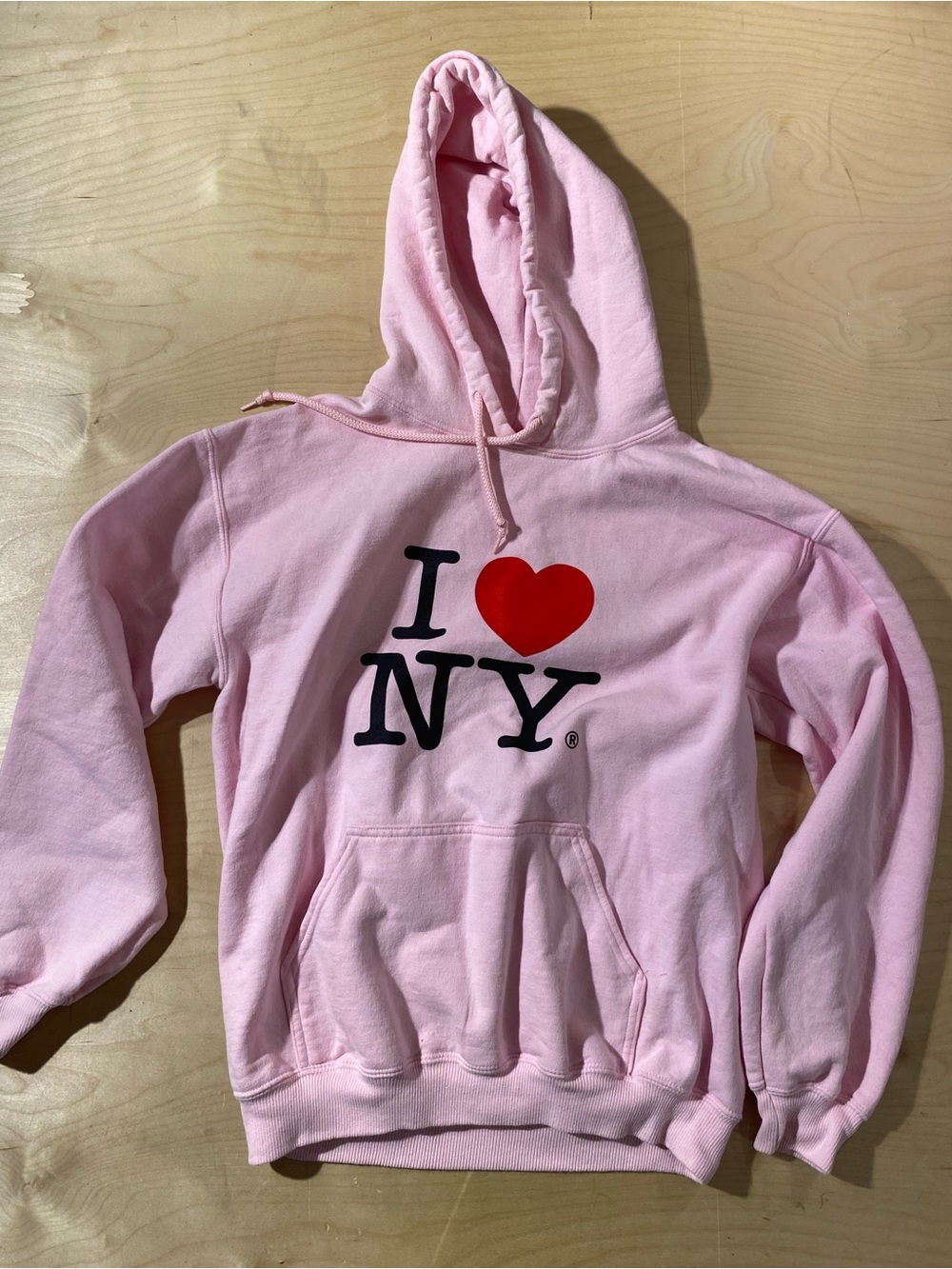 Gildan Pink Pullover Hoodie I Heart NY Medium (SO)